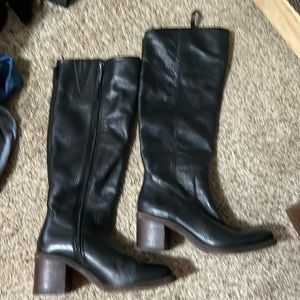 Franco Sarto black leather boots
